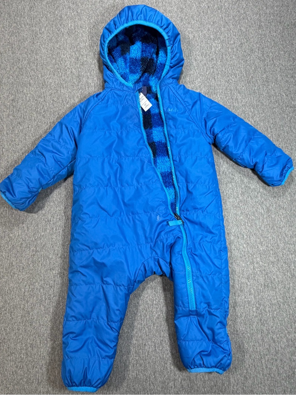 REI One Piece Snow Suit Bunting 12 Month Insulated Fleece Lined Hooded Full Zip